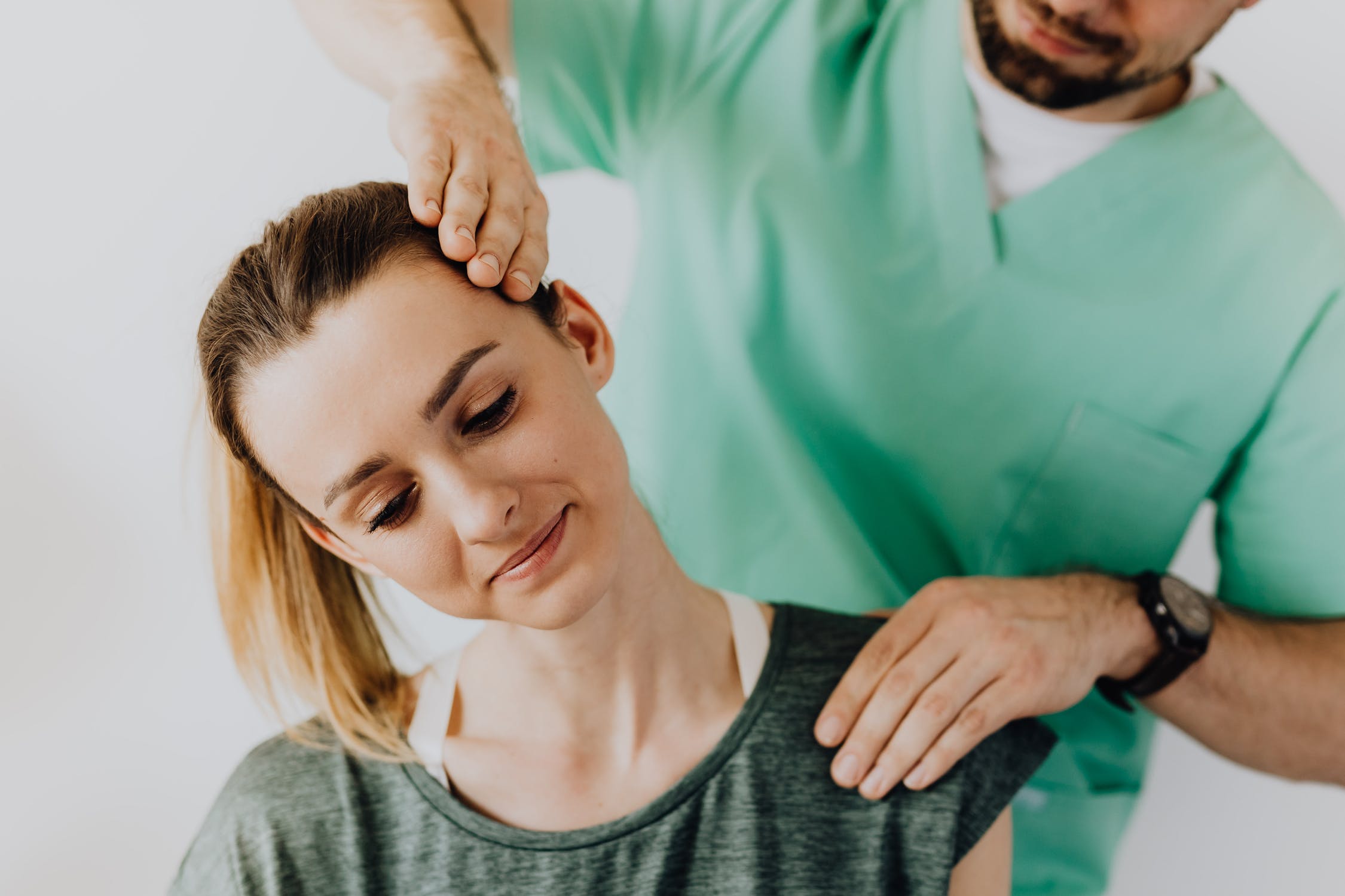 physical therapist with patient